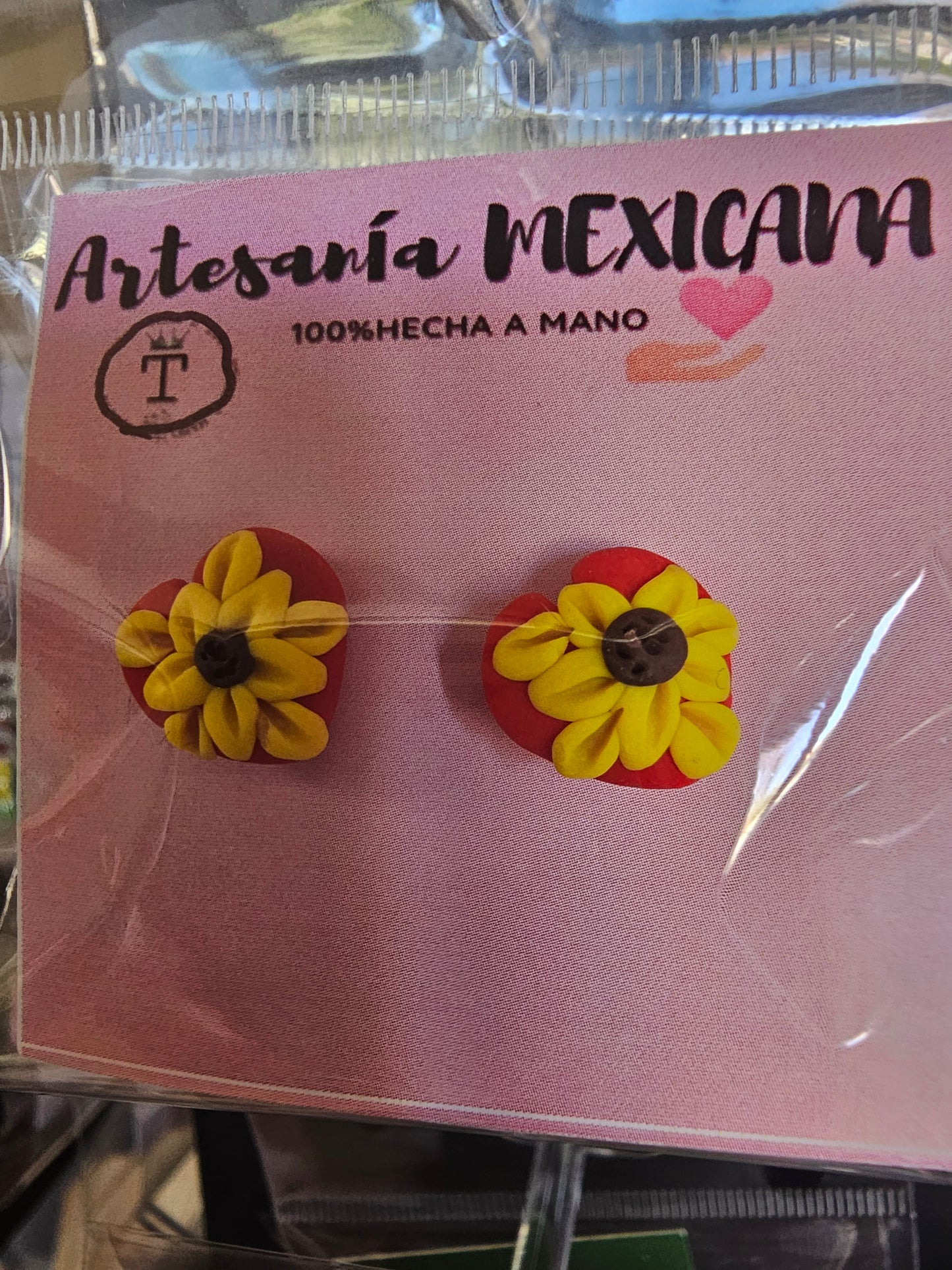 Earrings - Heart Sunflower Stud @amorfashionshop