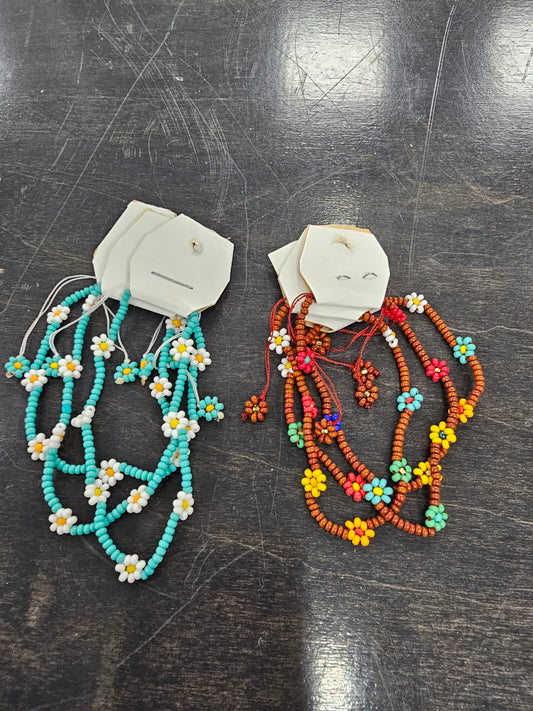 Threaded Beaded Florecitas Bracelets @amorfashionshop.com
