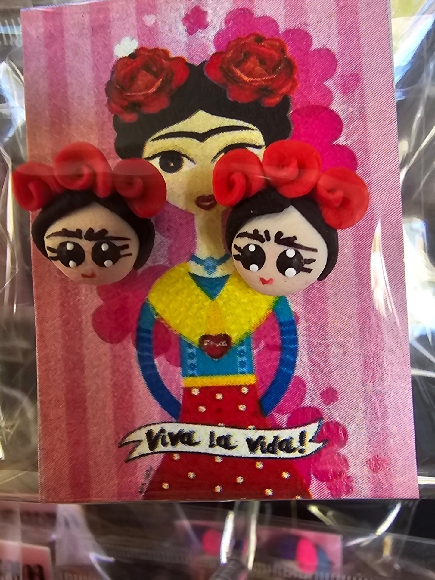 Earrings - Frida Red Flowers Studs @amorfashionshop