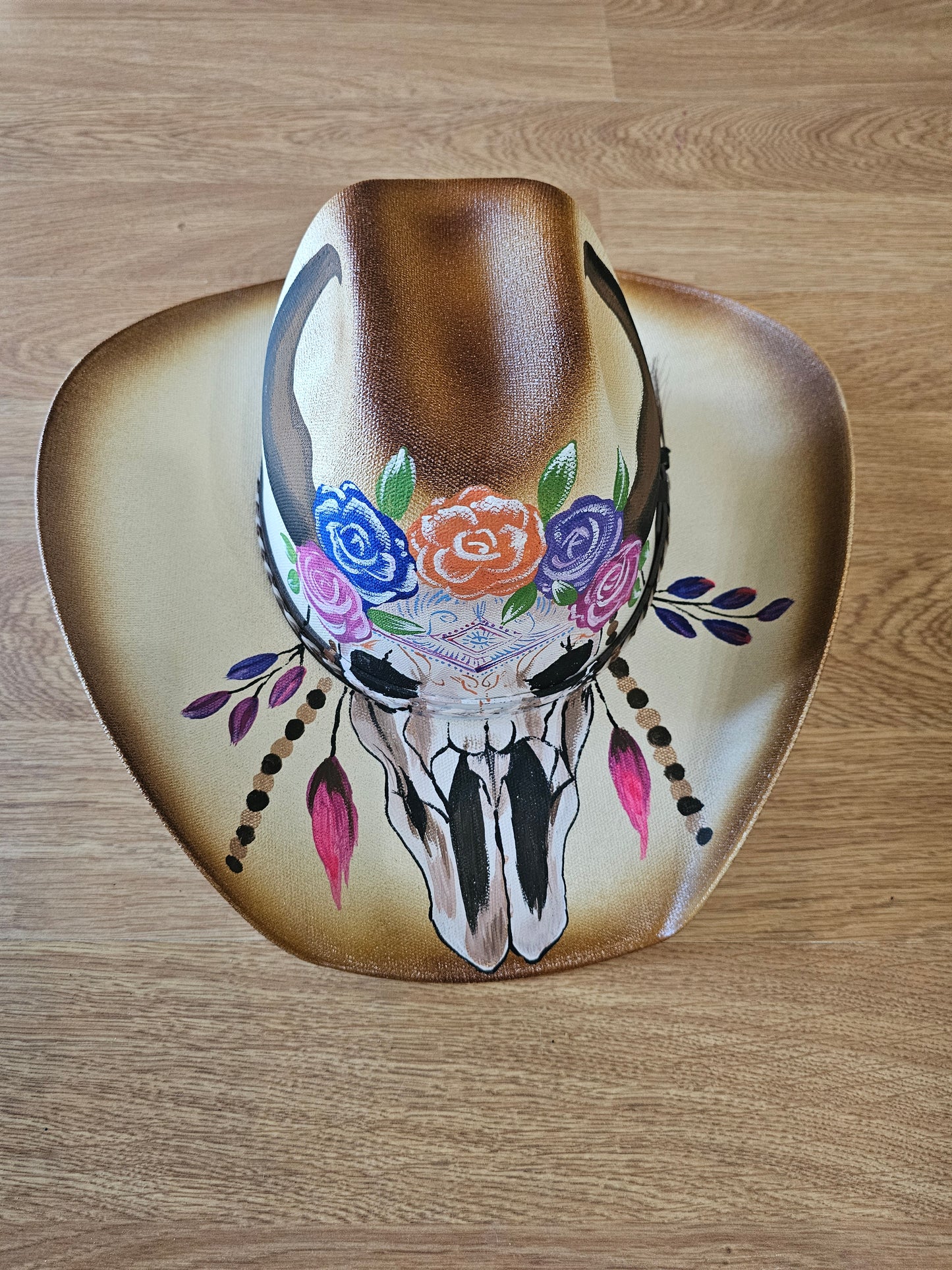 Western Hand Painted Lona Vaquer@ Hat @amorfashionshop.com