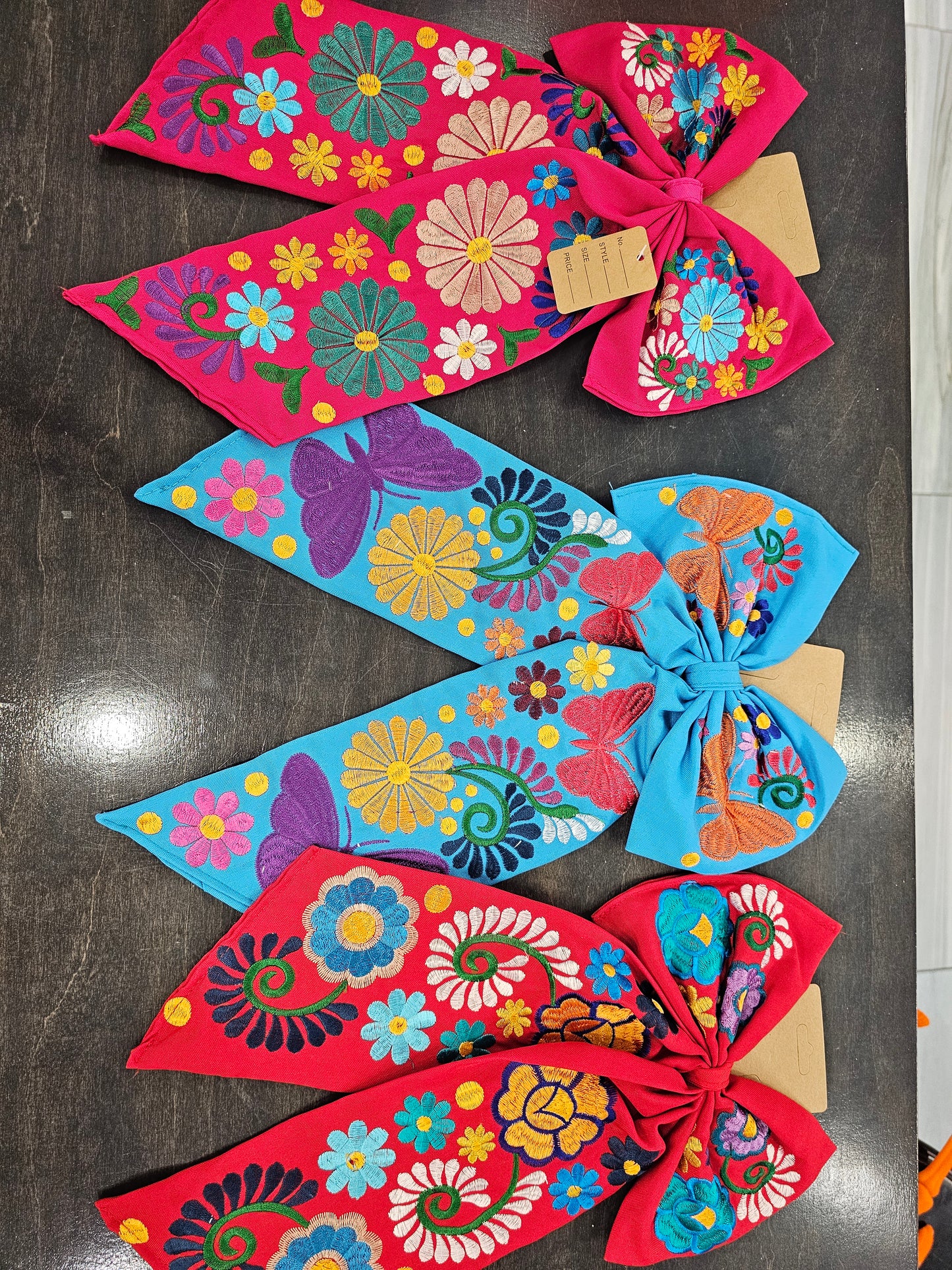 Bow - 1 Silk Lg Embroider @amorfashionshop