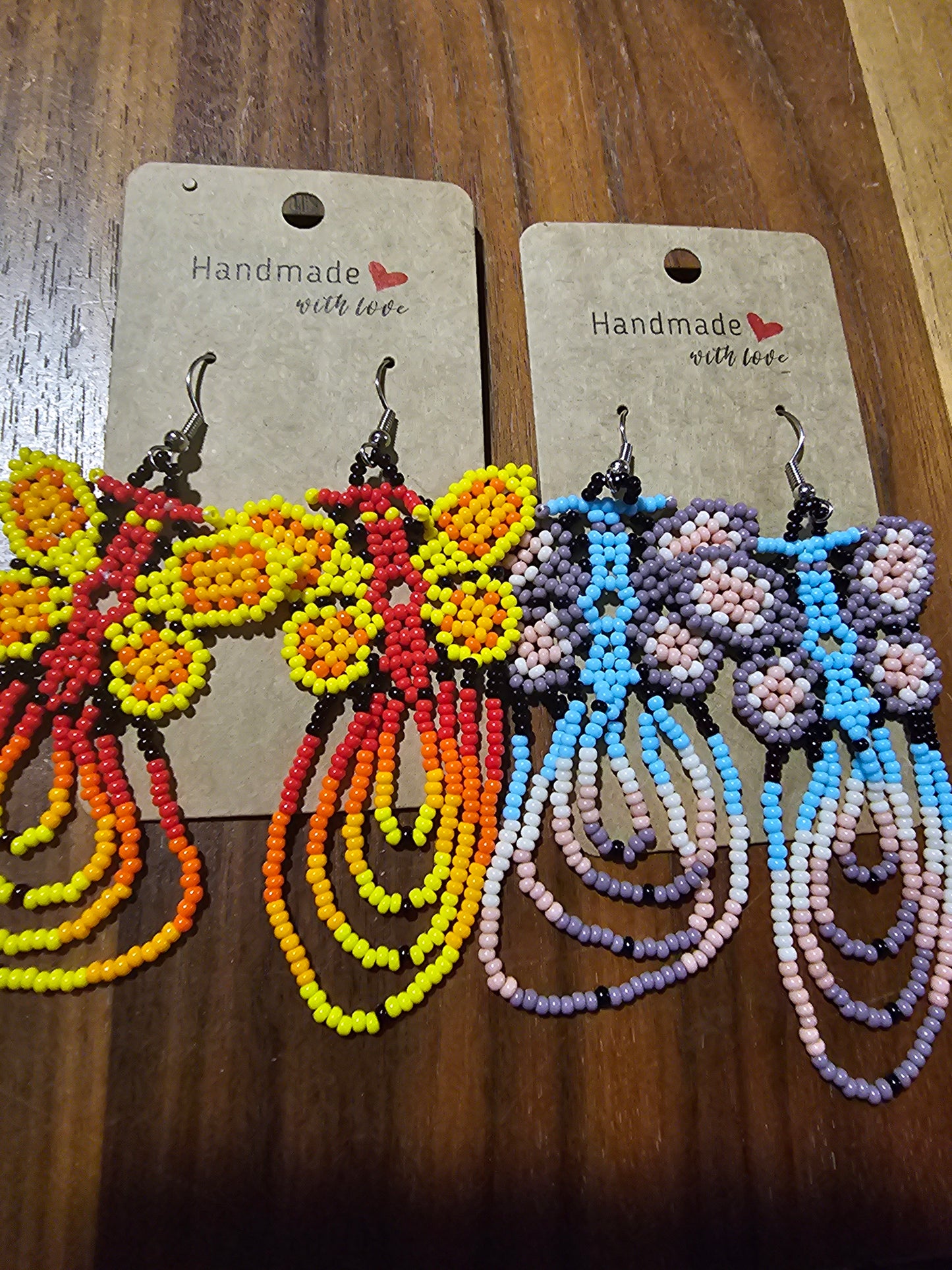 Earrings Butterfly Long Beaded @amorfashionshop.com