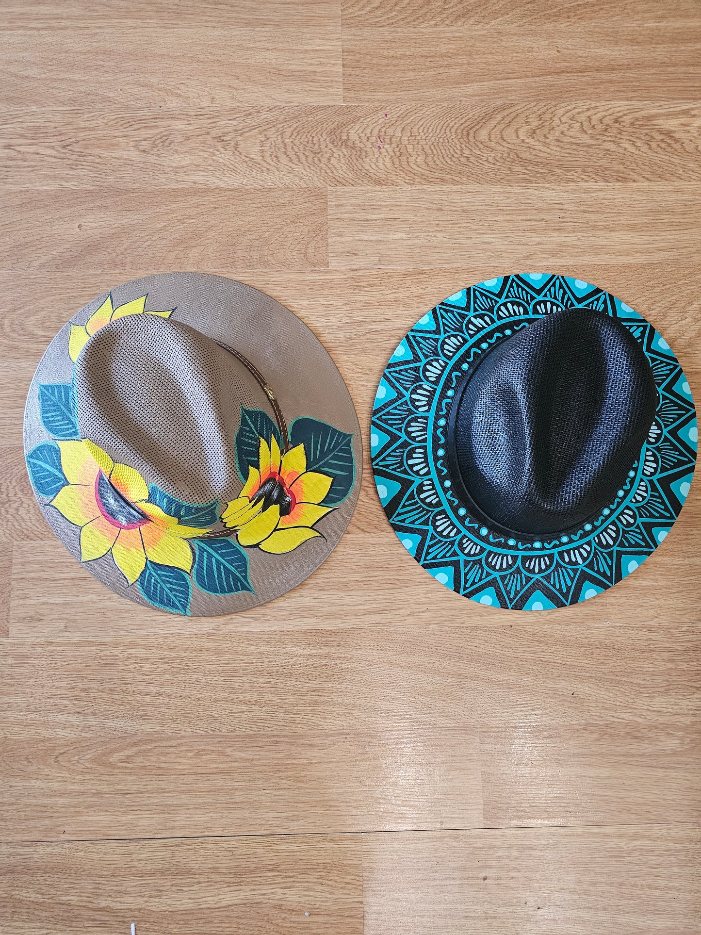 Hat Hand Painted Lona @amorfashionshop.com