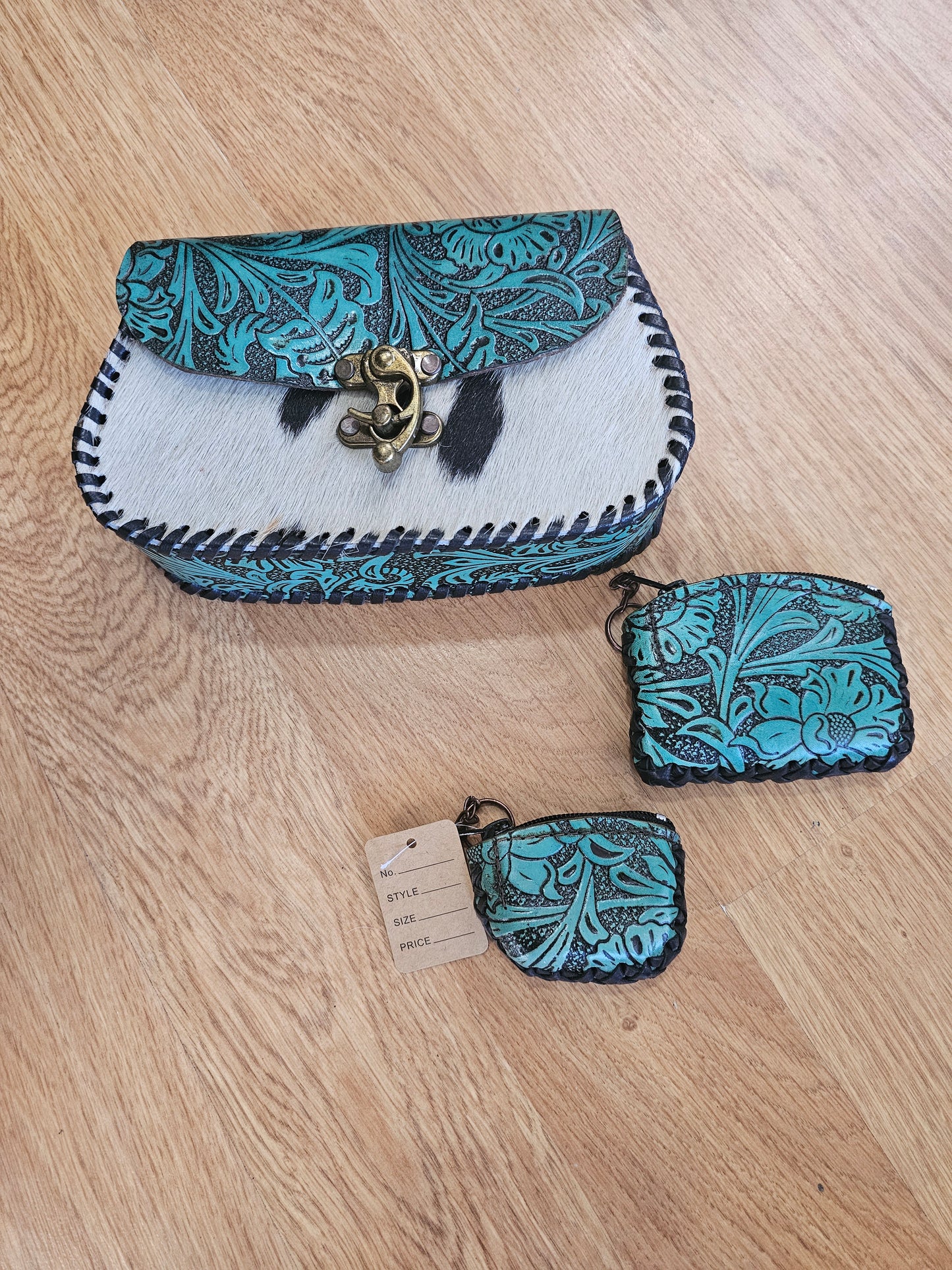 Leather Hand Painted Cowhide @amorfashionshop.com *CA