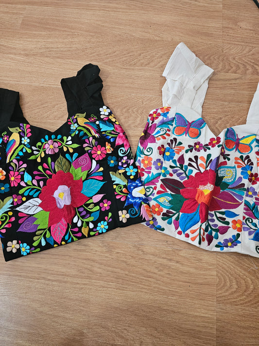 Corset Tirantes Top Silk Embroidered @Amorfashionshop