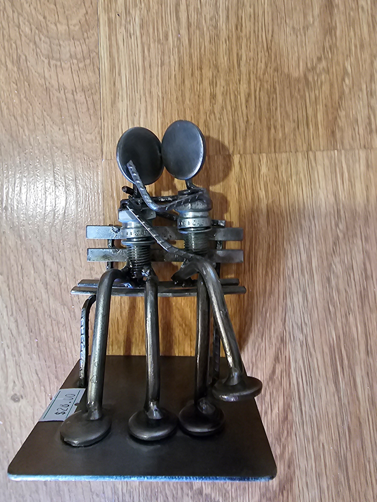 Scrap Metal Couple Huging in Bench Micro @amorfashionshop.com