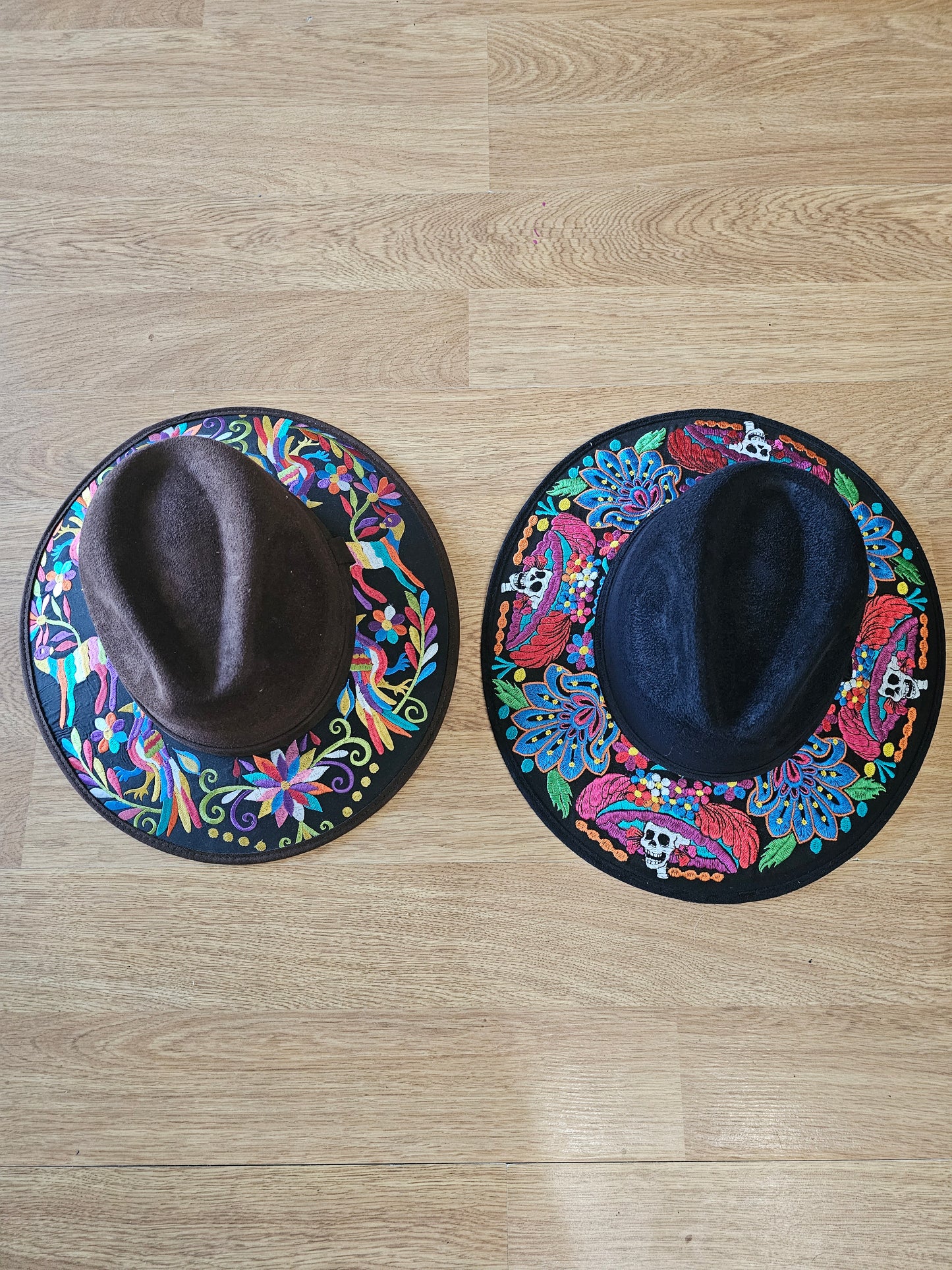 Hat Suede Embroidered @amorfashionshop.com