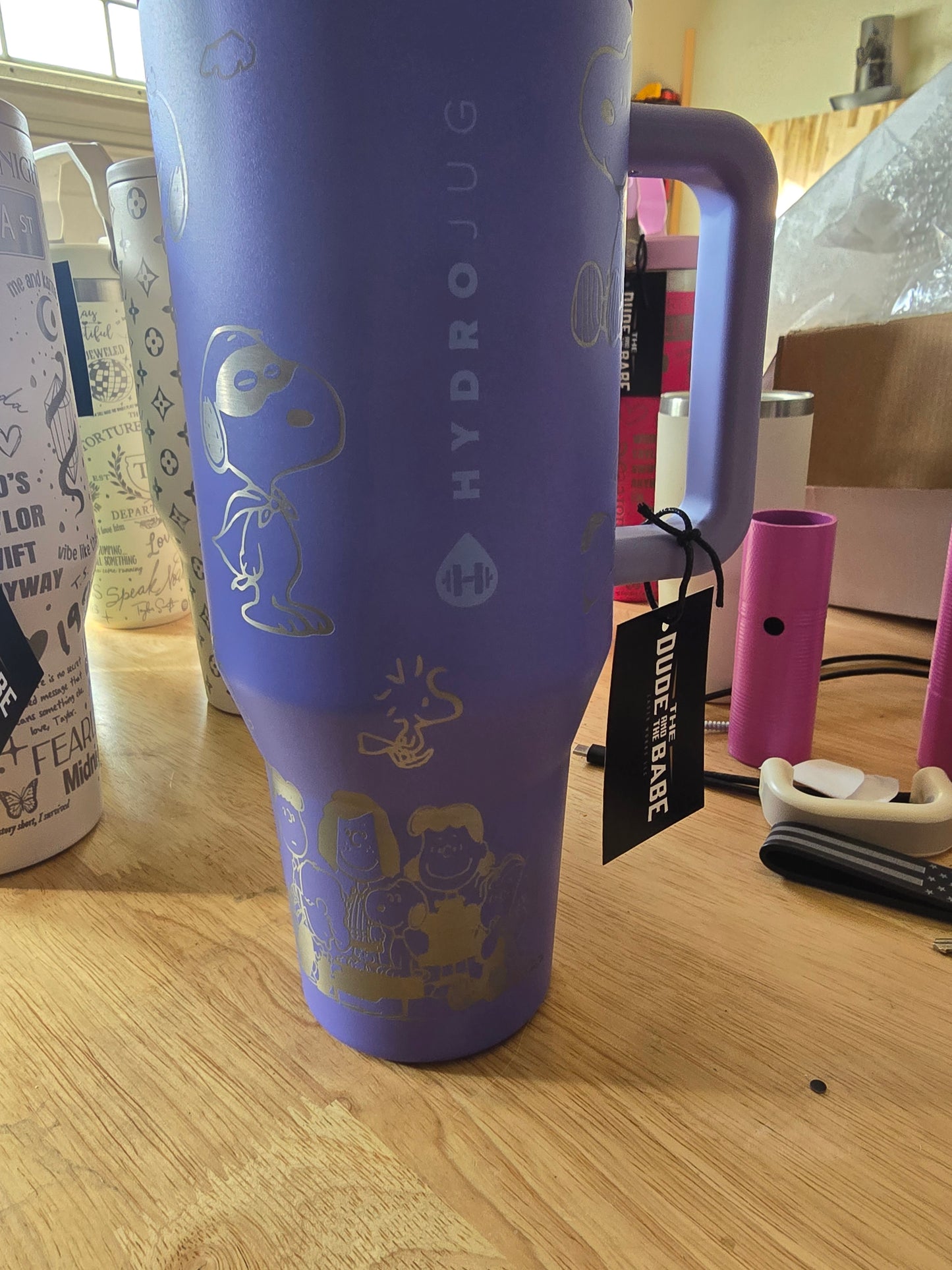 40 OZ Engraved Hydrojug Snoopy