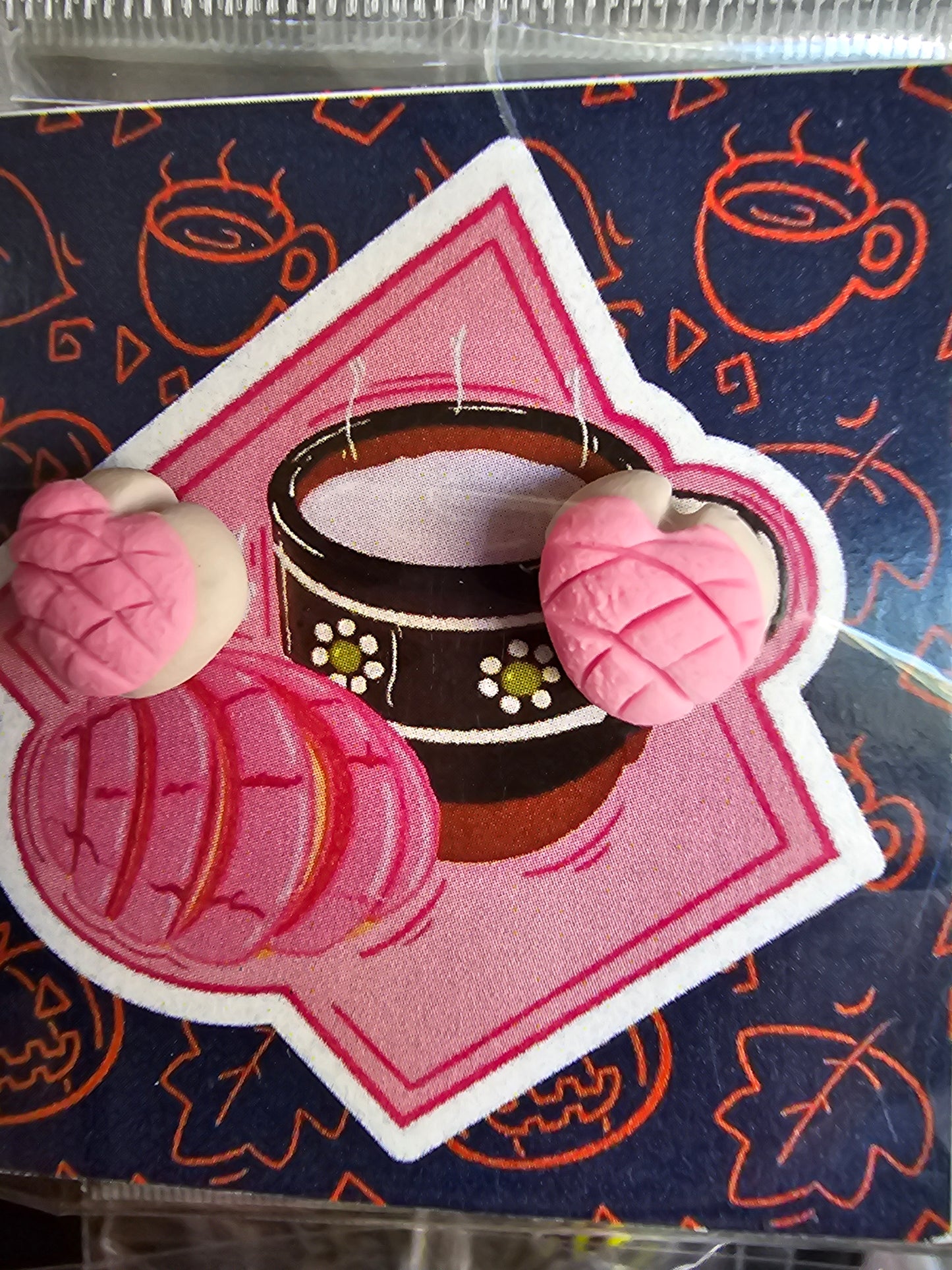 Earrings - Pink Heart Concha Stud @amorfashionshop