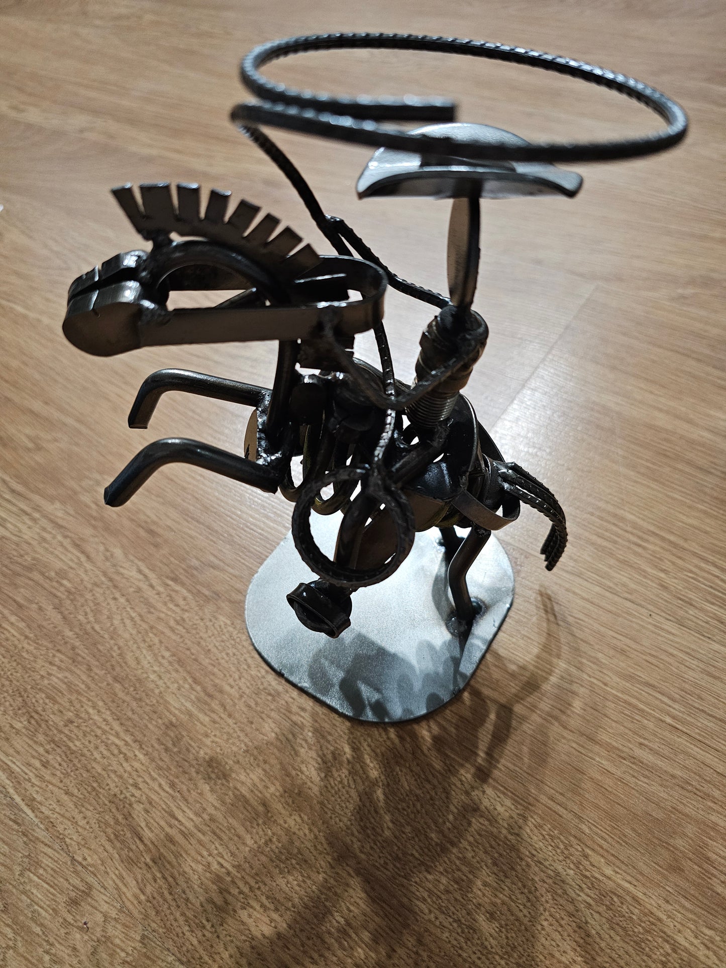 Scrap Metal Cowboy and Horse @amorfashionshop.com