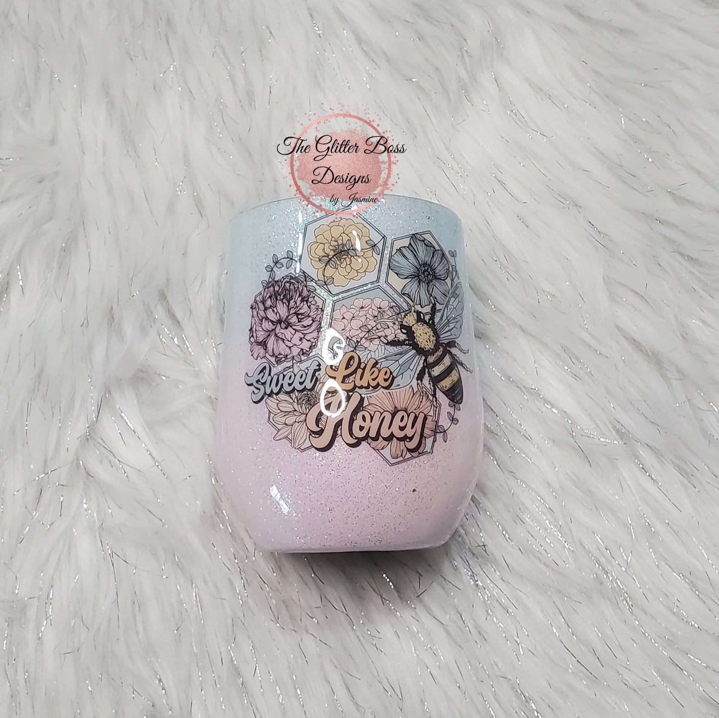 Sweet Like Honey - Wine Cup - Glitter Boss