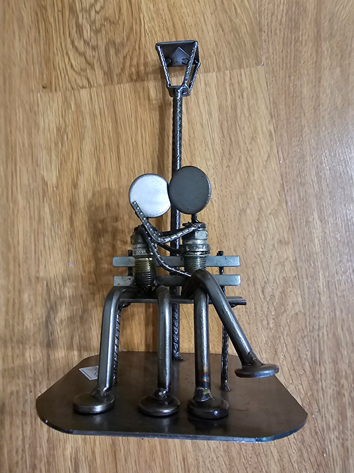 Scrap Metal - Couple Seating Under Lamp @amorfashionshop.com