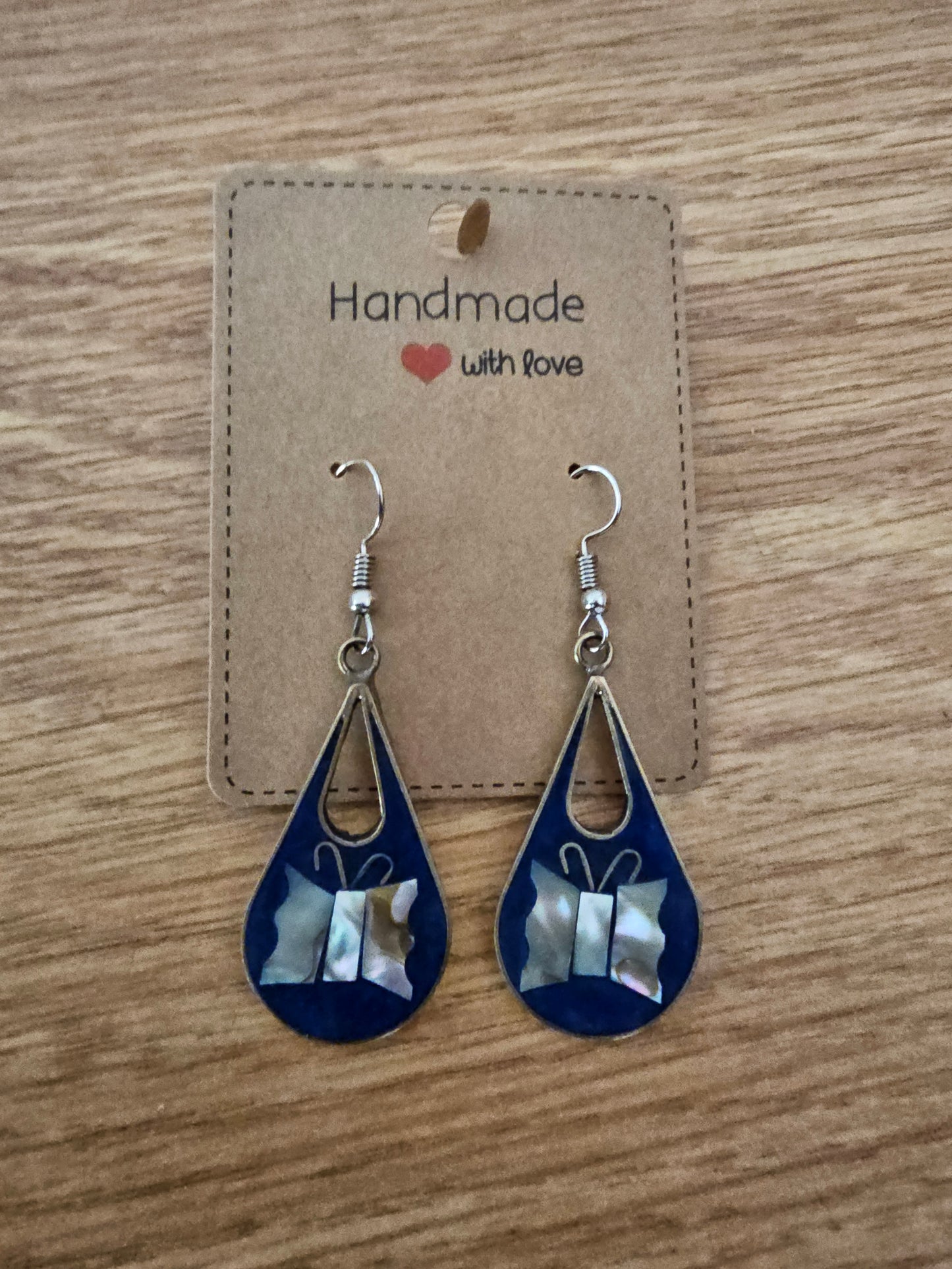 Butterfly Abalone Drop Earrings @amorfashionshop.com