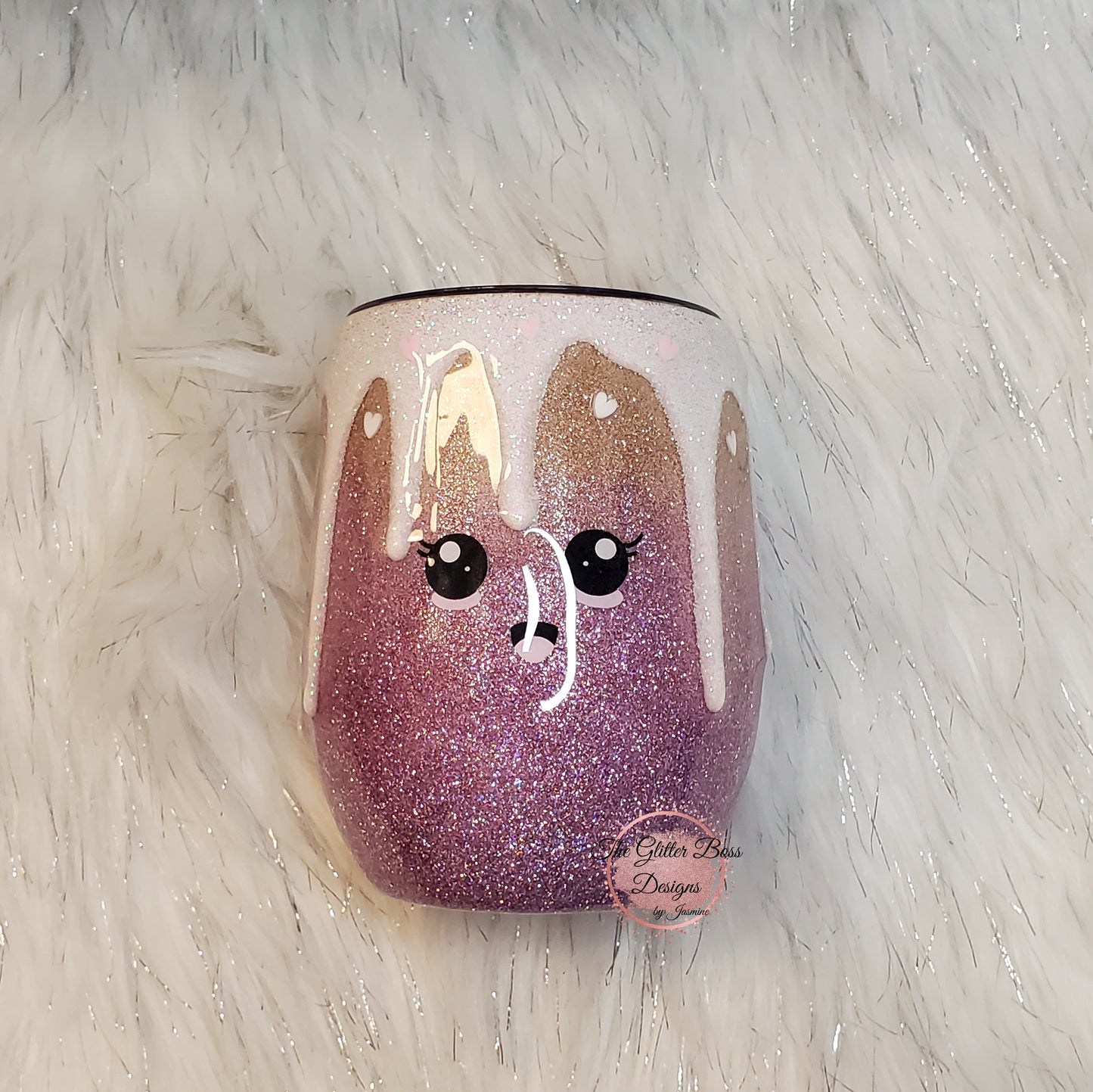 Valentine Kid Drip Cup - 12 oz Wine - Glitter Boss