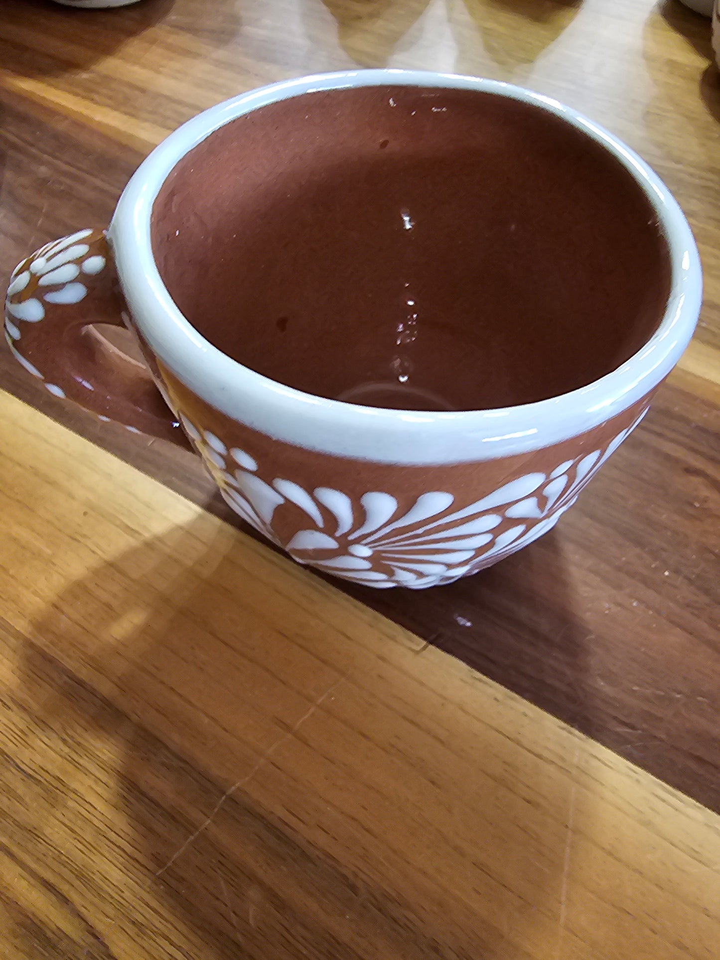 Taza Te Barro Gota Blanca @amorfashionshop