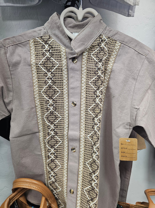 Kids Guayaberas Malla Applications @amorfashionshop.com