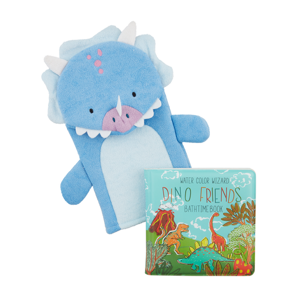 MKS Dinos Bath Book & Mitt Set