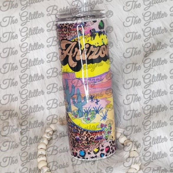 Arizona Desert Vibes - 20 oz Skinny - Glitter Boss