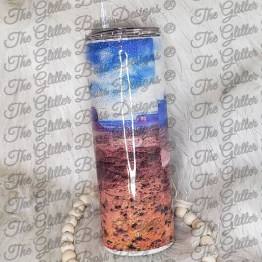 Arizona's Monument Valley - 20 oz Skinny - Glitter Boss