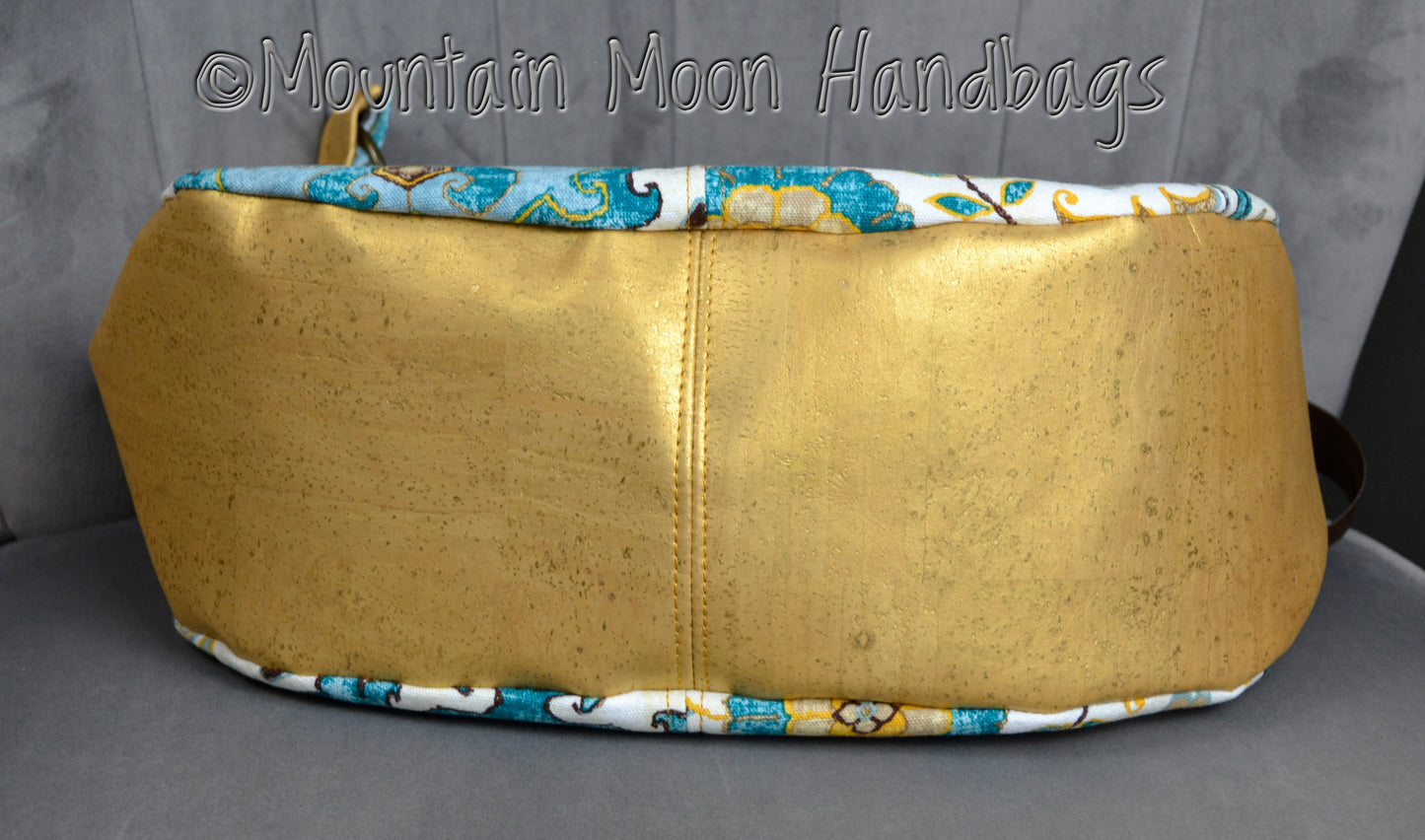 Gold Cork & Canvas Sheena Handbag