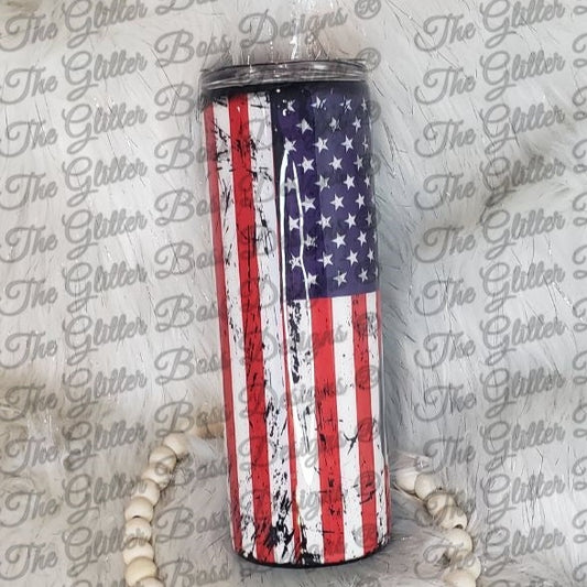 Dad - The Man, The Myth, The Legend - 20 oz Skinny - Glitter Boss