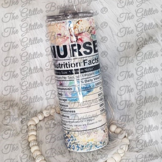 Nurse Facts - 20 oz Skinny - Glitter Boss