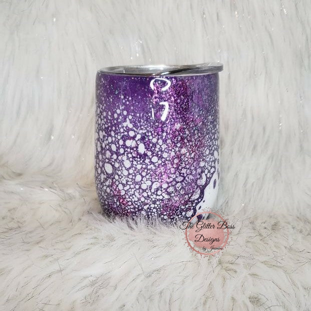 Wife Mom Boss Purple Wine Tumbler