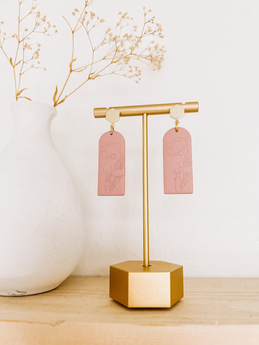Floral Embossed Dangles - DesertReign