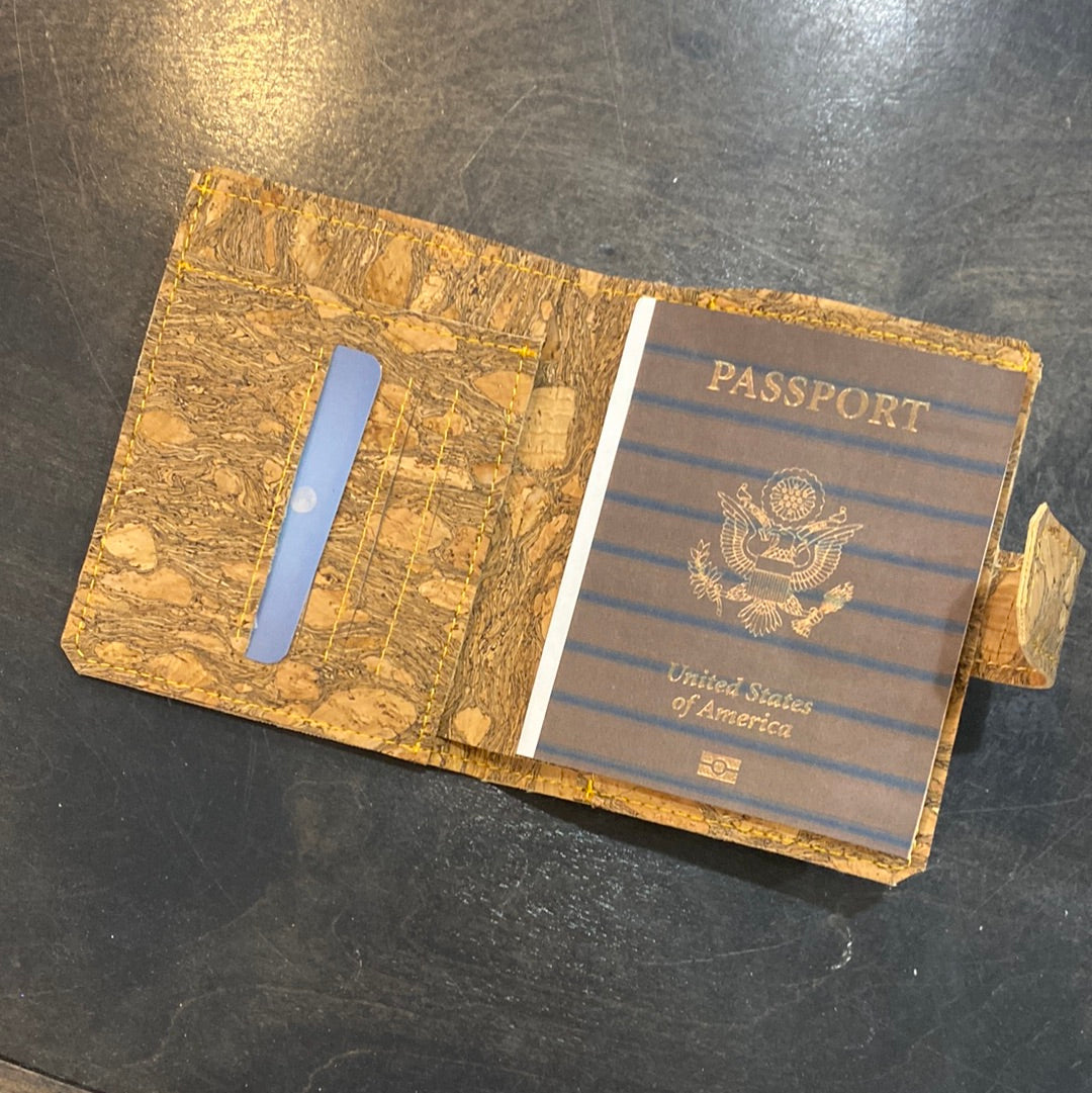 root bark cork galivanter passport wallet