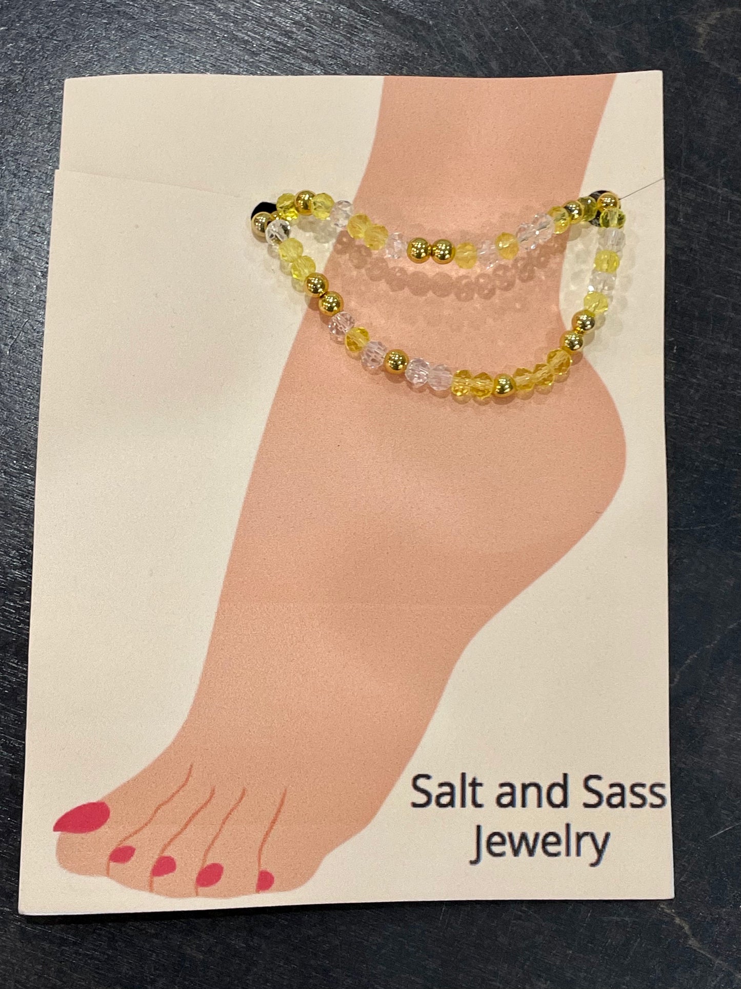 Stretch Ankle Bracelet- Salt and Sass- Sunny