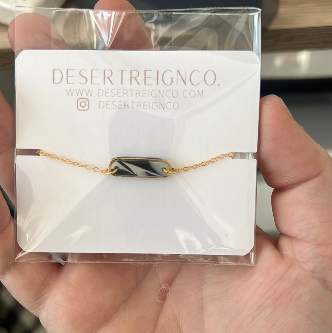 Black & White Marble Bracelet- DesertReign
