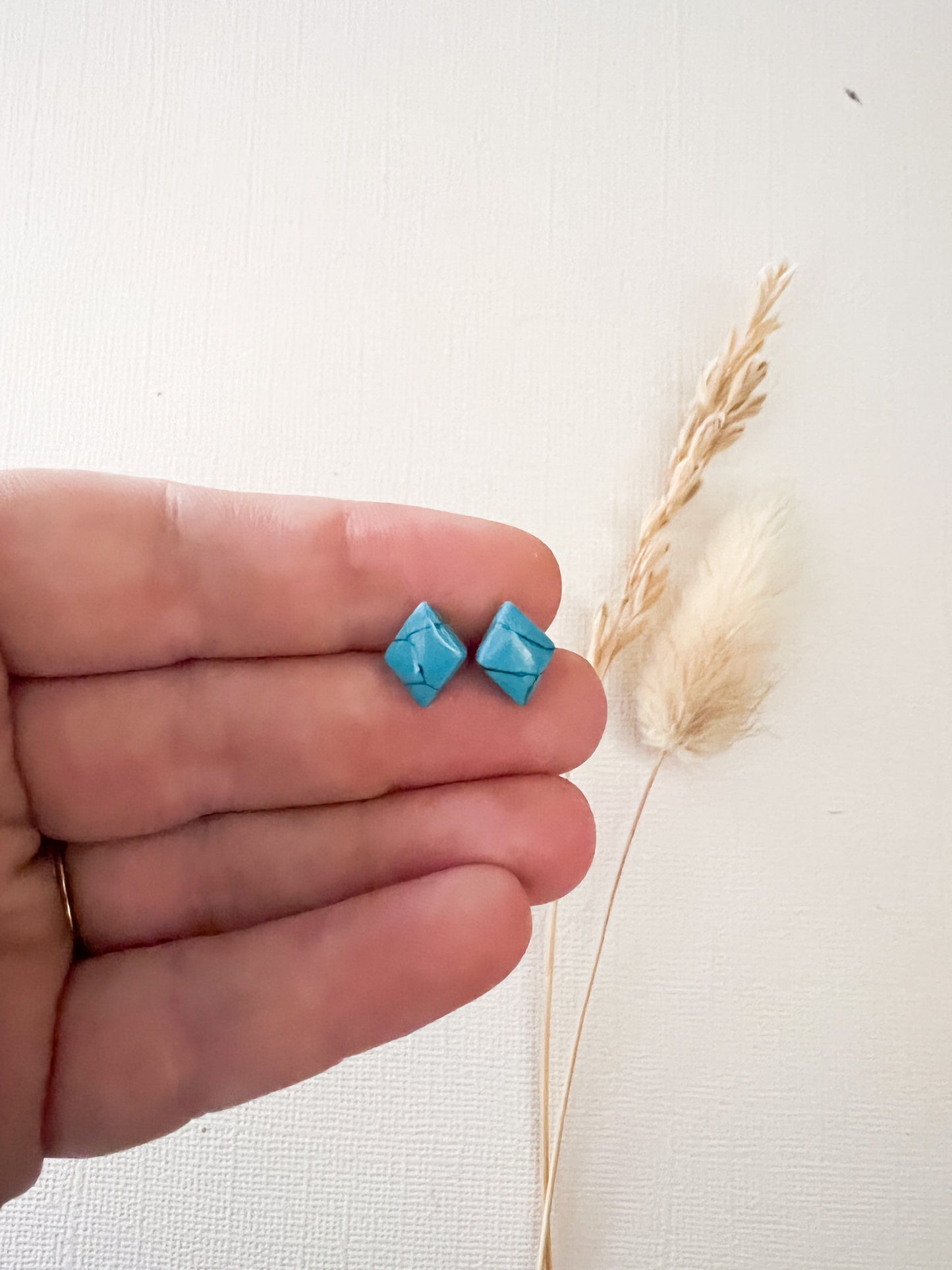 Turquoise Diamond Studs- DesertReign
