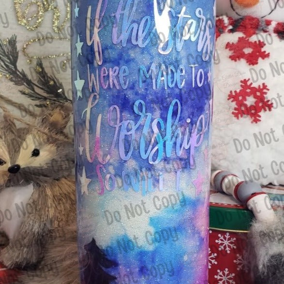 Northern Lights Stars Worship - 20 oz Skinny - GB Designs
