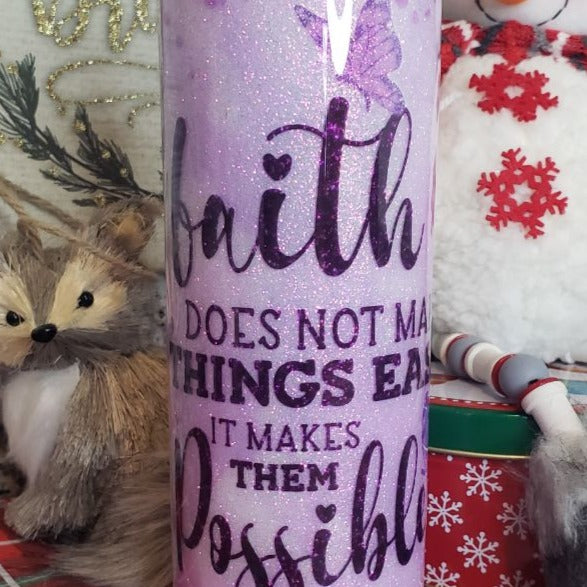 Purple Faith Possible - 20 oz Skinny - GB Designs