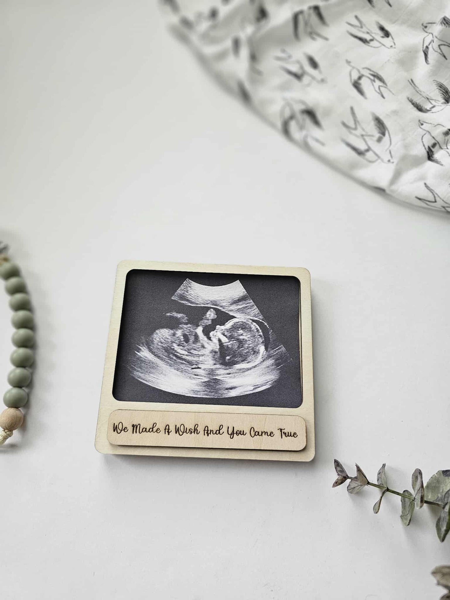 Saying Ultrasound Frame- Oak and Rose