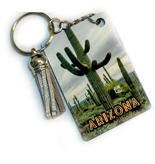 Field of Saguaros Keychain