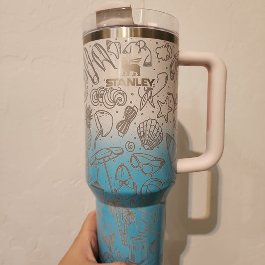 40 OZ Engraved Stanley Beach Babe