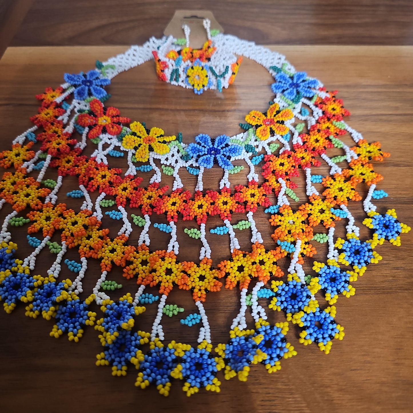 Flower Beaded Necklace SET