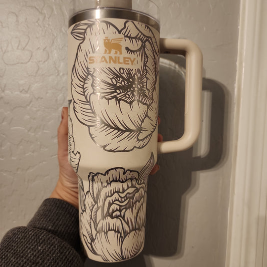 40 OZ Peony Flower