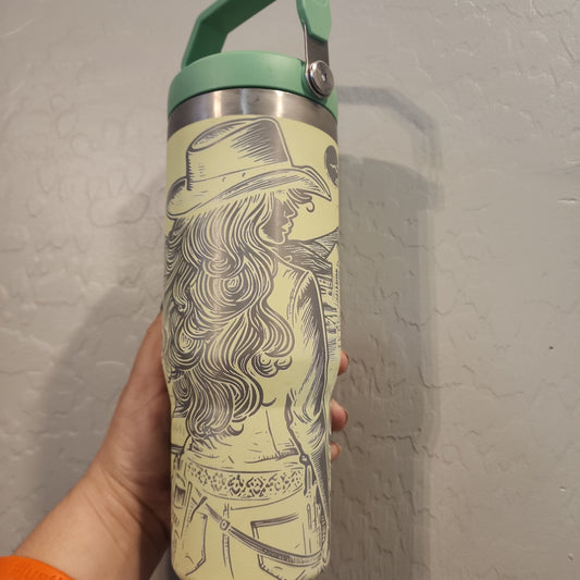 30 Oz engraved Ice Flow Cowgirl Babe