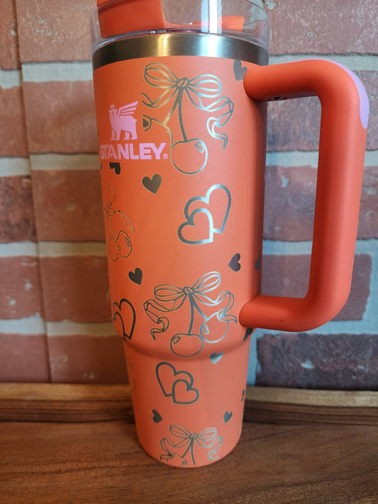 30 OZ Engraved IceFlow Cherries