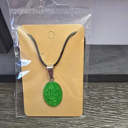 Necklace-Oval/blk