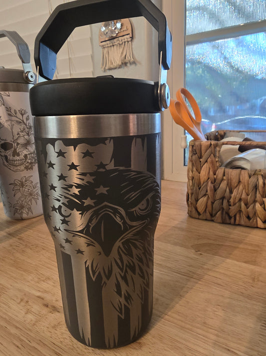 20 OZ Engraved Ice Flow Eagle