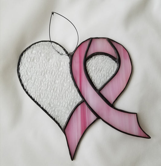 Suncatcher - Breast Cancer Heart