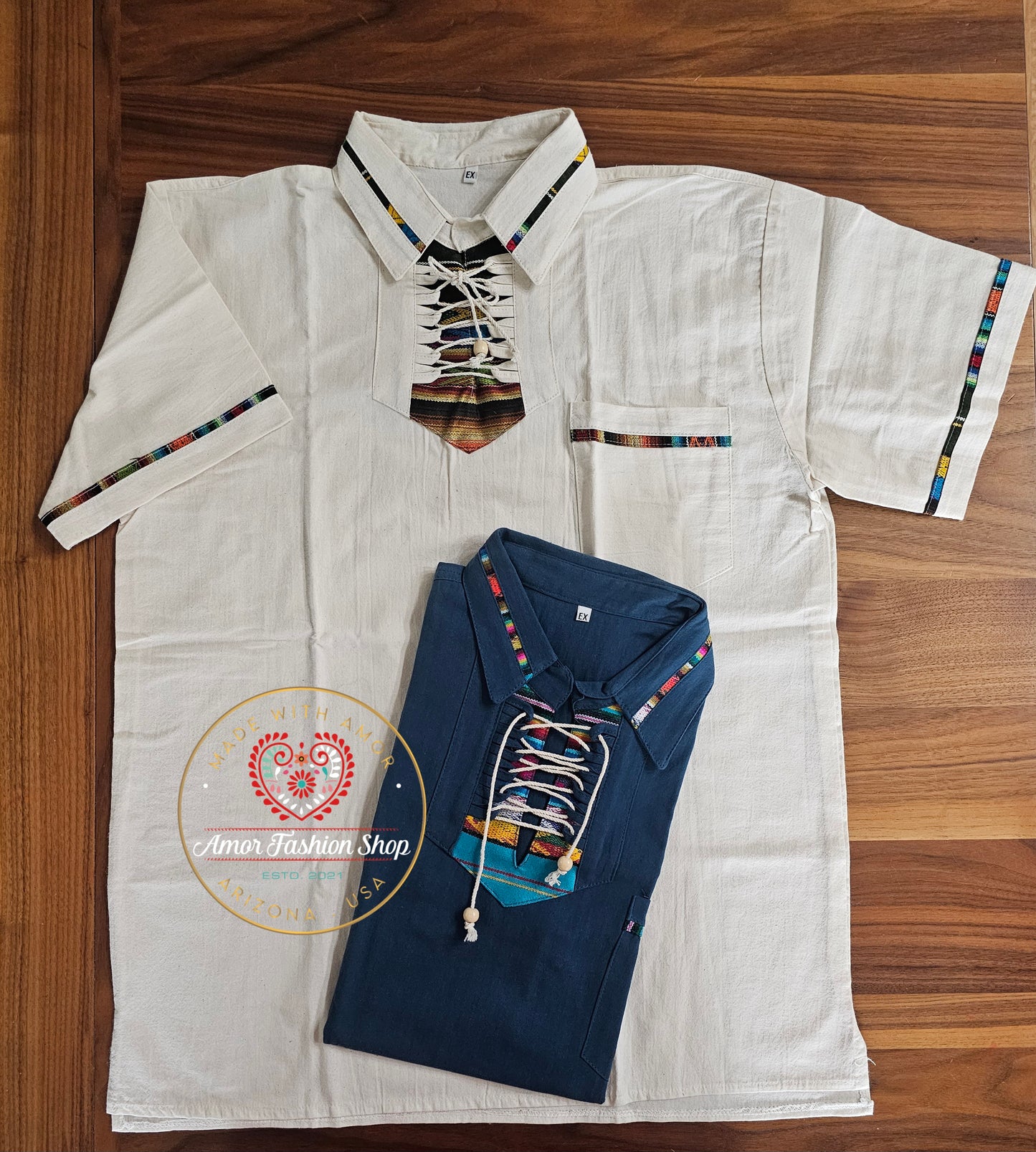 Men's Toluca Shirt Comfortable Mexican Guayabera  SIZE XL @amorfashionshop