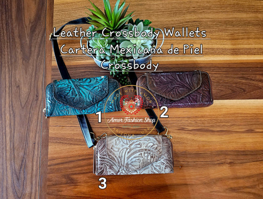 Leather Crossbody Wallet @amorfashionshop.com