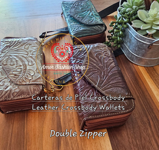 Leather Crossbody Wallet @amorfashionshop.com
