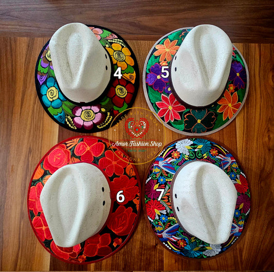 Lovely Embroidered Brim Sunflower and colorful Floral @amorfashionshop