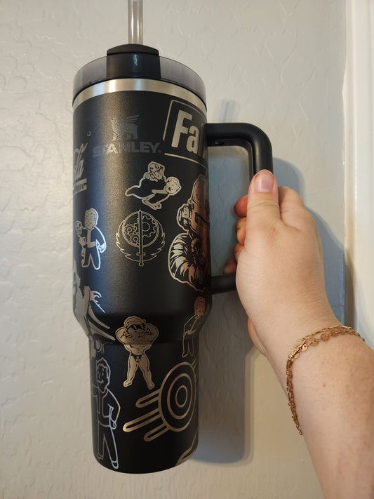 40 Oz Engraved Fall Out