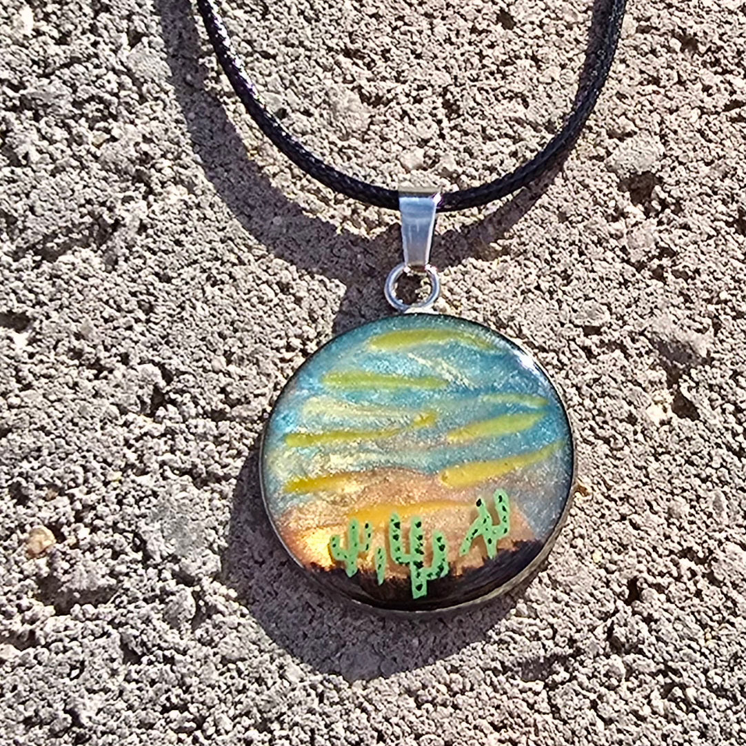 ACR-Rnd/blk- Necklace